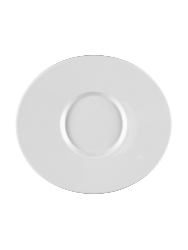 Mandarin Eventteller flach oval 25 cm weiß
