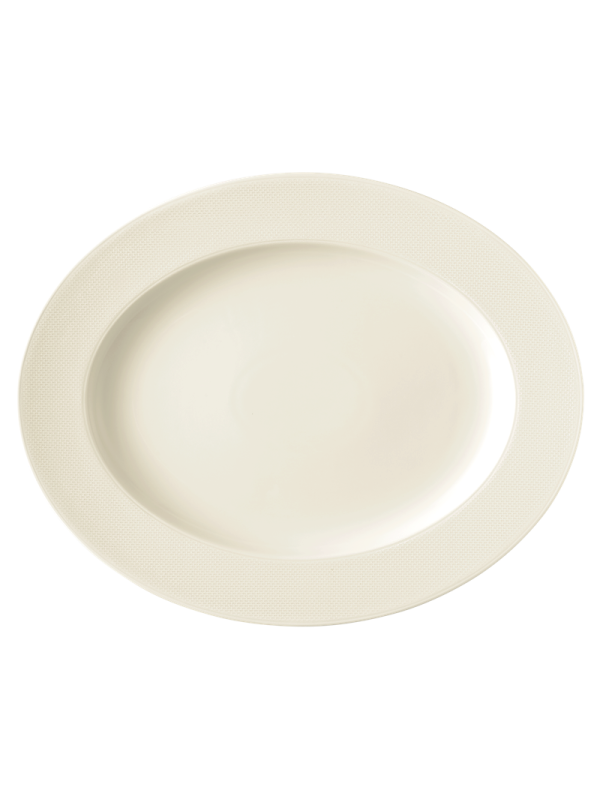 Diamant Platte oval 33 cm cream