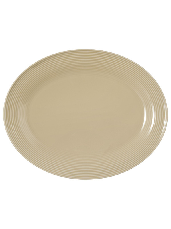 Beat Servierplatte oval 35x28 cm color glaze Sandbeige