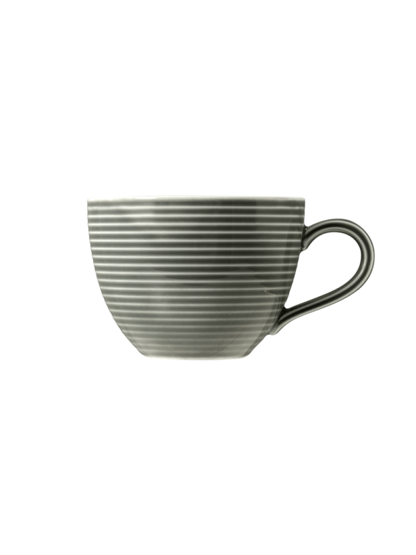 Beat Kaffeetasse 0,26 l mit Relief Color Glaze Perlgrau