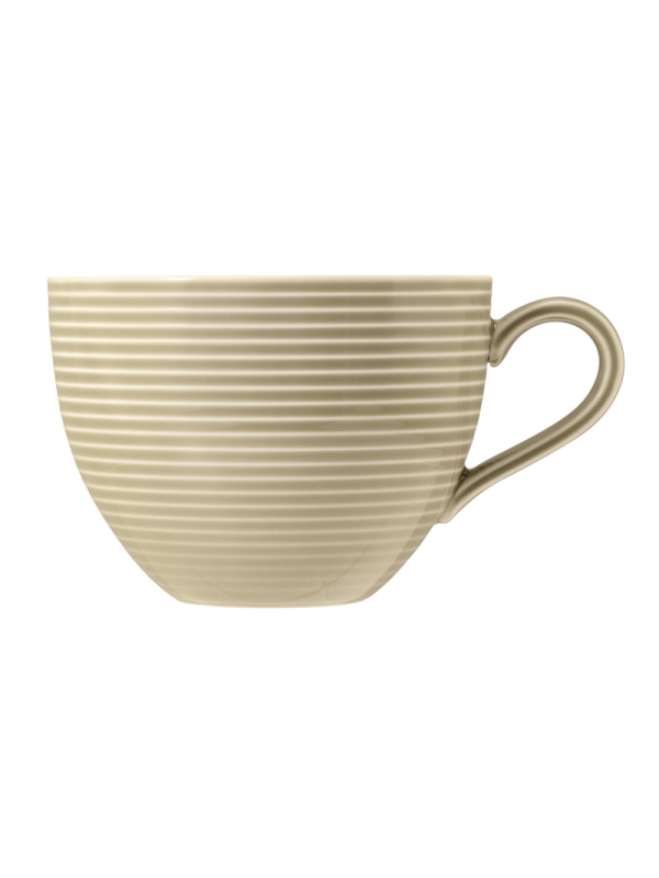 Beat Milchkaffeetasse 0,35 l mit Relief Color Glaze Sandbeige