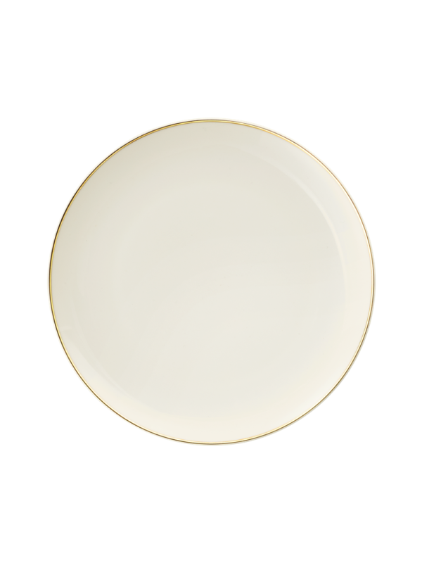 Savona Frühstücksteller rund 22,5 cm Goldlinie