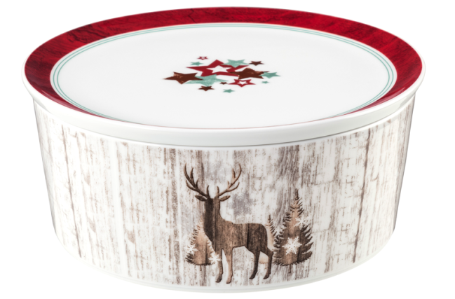 Seltmann Weiden Life Schale rund 5298 mit Deckel 21x9 cm Christmas