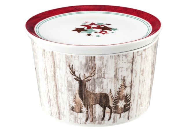 Seltmann Weiden Life Schale rund 5296 mit Deckel 14x9 cm Christmas