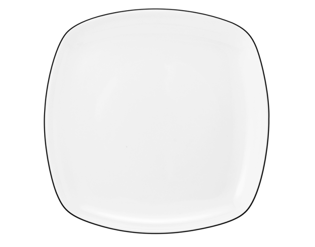 Seltmann Weiden Lido Brotteller eckig 17,5 cm Black Line