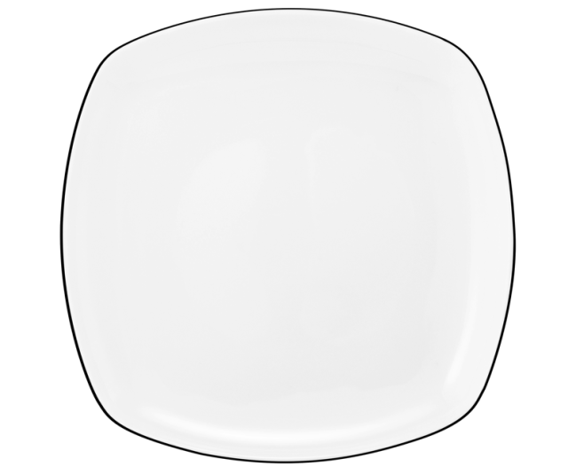 Seltmann Weiden Lido Frühstücksteller eckig 20 cm Black Line