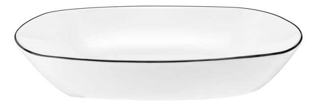 Seltmann Weiden Lido Suppenteller eckig 21 cm Black Line