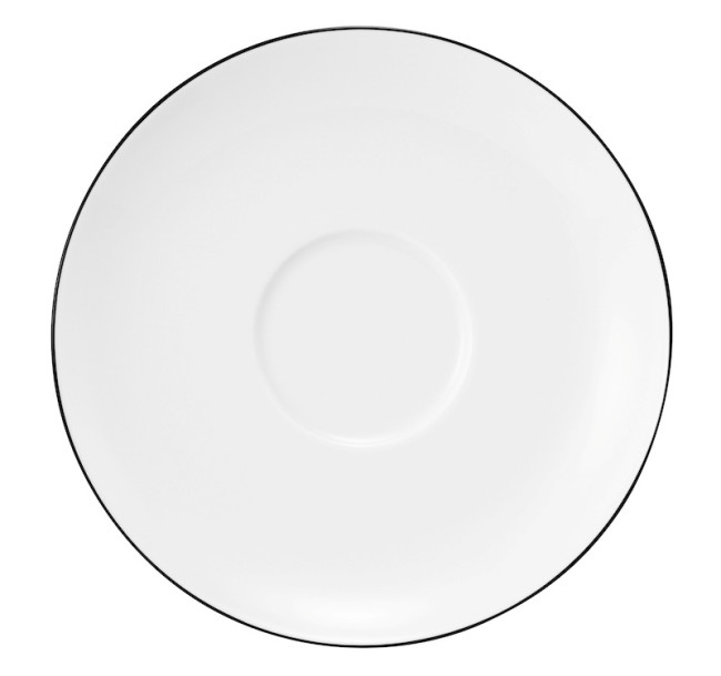 Seltmann Weiden Lido Milchkaffeeuntertasse 16 cm Black Line