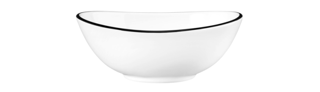 Seltmann Weiden Modern Life Bowl oval 12 cm Black Line