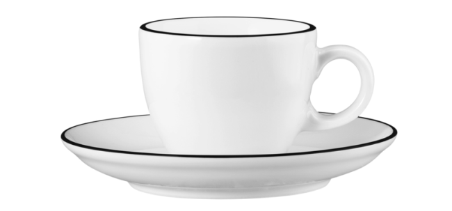 Seltmann Weiden Modern Life Espressotasse 0,09 l mit Untertasse Black Line