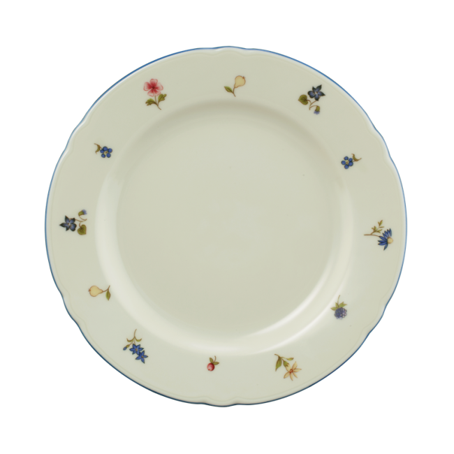 Seltmann Weiden Marie-Luise Frühstücksteller 20 cm Streublume blauer Rand