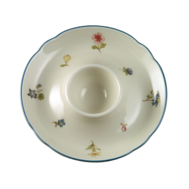 Seltmann Weiden Marie-Luise Eierbecher mit Ablage Streublume blauer Rand
