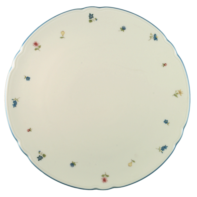 Seltmann Weiden Marie-Luise Tortenplatte 30 cm Streublume blauer Rand
