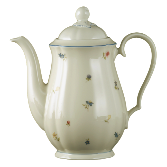 Seltmann Weiden Marie-Luise Kaffeekanne 1,35 l für 6 Personen Streublume blauer Rand