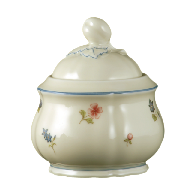 Seltmann Weiden Marie-Luise Zuckerdose 0,21 l für 6 Personen Streublume blauer Rand