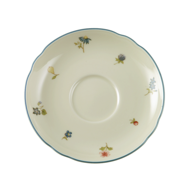 Seltmann Weiden Marie-Luise Untertasse zur Teetasse 13 cm Streublume blauer Rand