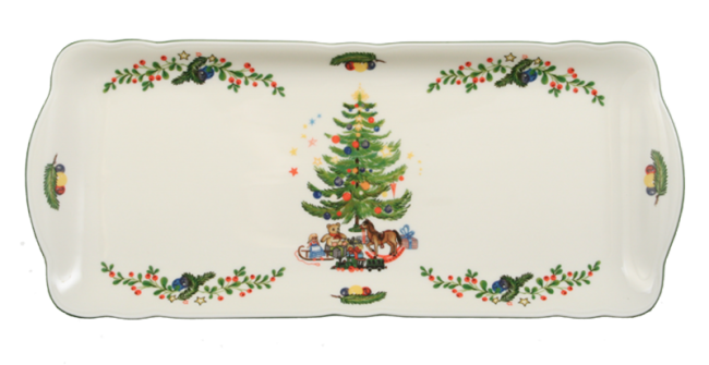 Seltmann Weiden Marie-Luise Kuchenplatte eckig 35 cm Weihnachten
