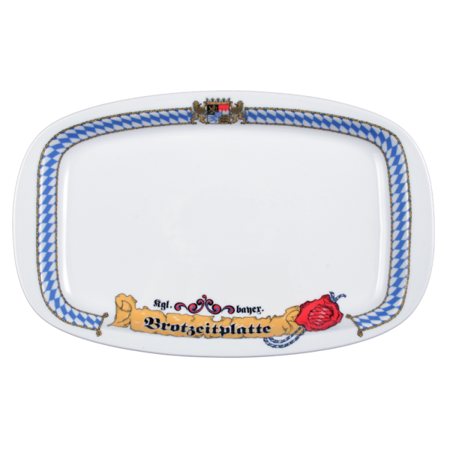 Seltmann Weiden 1/2 Dick Platte oval "Brotzeitplatte" 33 cm Bayern