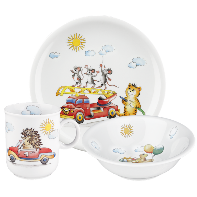 Seltmann Weiden Compact Kinder-Satz 3-teilig Flinke Flitzer
