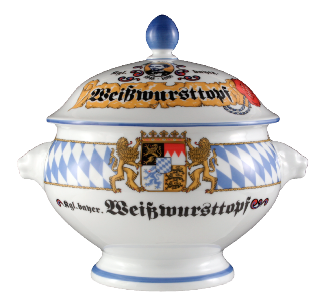 Seltmann Weiden Compact Terrine Löwenkopf mit Deckel "Weißwursttopf" 2,00 l Bayern