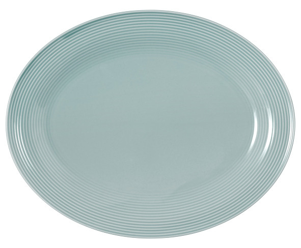 Seltmann Weiden Beat Servierplatte oval 35x28 cm color glaze Arktisblau