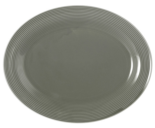 Seltmann Weiden Beat Servierplatte oval 35x28 cm color glaze Perlgrau