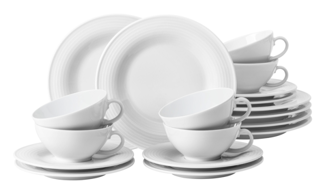 Seltmann Weiden Beat Teeservice 18-teilig klein weiß