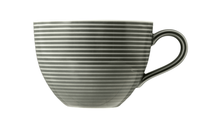 Seltmann Weiden Beat Milchkaffeetasse 0,35 l mit Relief Perlgrau