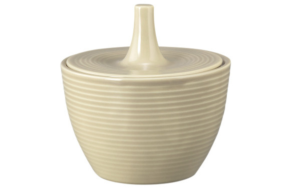 Seltmann Weiden Beat Zuckerdose 0,27 l mit Relief Color Glaze Sandbeige