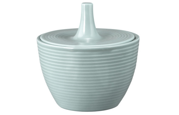 Seltmann Weiden Beat Zuckerdose 0,27 l mit Relief Color Glaze Arktisblau