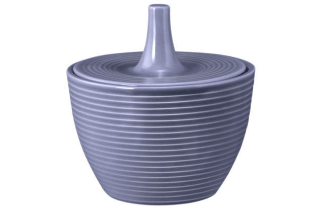 Seltmann Weiden Beat Zuckerdose 0,27 l mit Relief Color Glaze Fliederblau