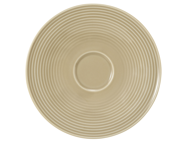 Seltmann Weiden Beat Kombi-Untertasse groß 16,5 cm Color Glaze Sandbeige