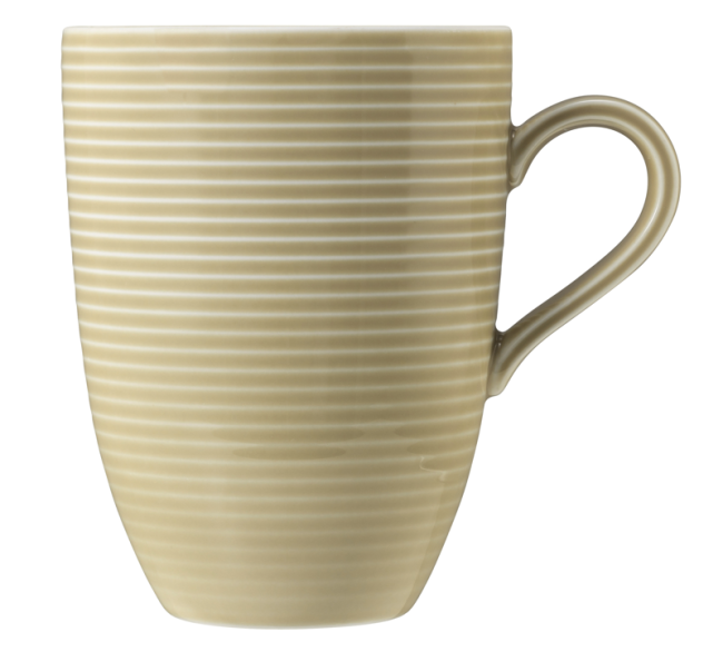 Seltmann Weiden Beat Becher mit Henkel 0,35 l mit Relief Color Glaze Sandbeige