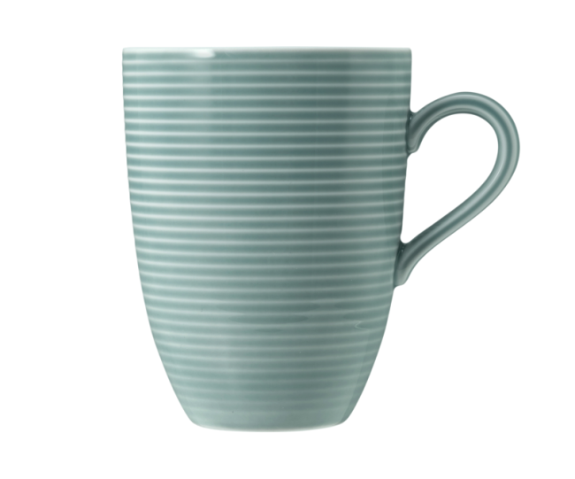 Seltmann Weiden Beat Becher mit Henkel 0,35 l mit Relief Color Glaze Arktisblau
