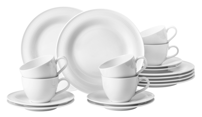 Seltmann Weiden Beat Kaffeeservice 18-teilig weiß