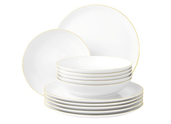 Seltmann Weiden Liberty Tafelservice 12-teilig Goldrand