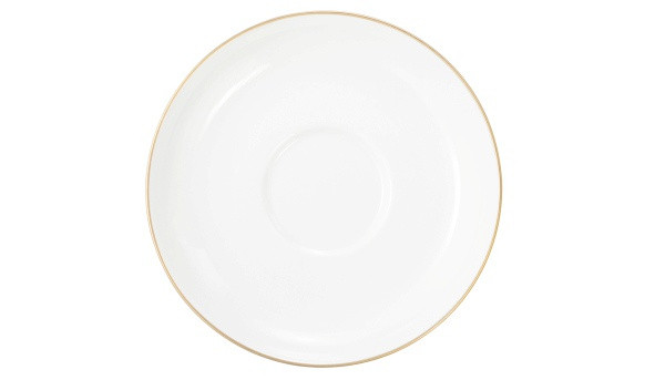 Seltmann Weiden Liberty Teeuntertasse 13 cm Goldrand