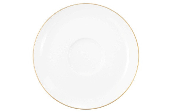 Seltmann Weiden Liberty Kombi-Untertasse groß 16,5 cm Goldrand