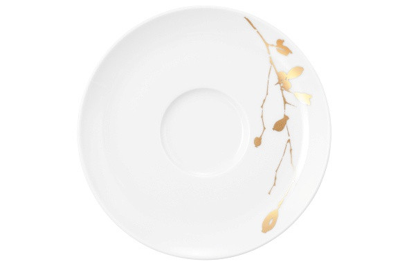 Seltmann Weiden Liberty Kombi-Untertasse groß 16,5 cm Golden Rose Hip