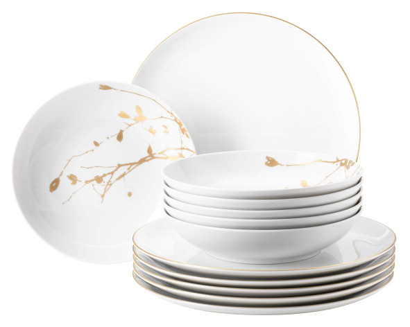 Seltmann Weiden Liberty Tafelservice 12-teilig Golden Rose Hip