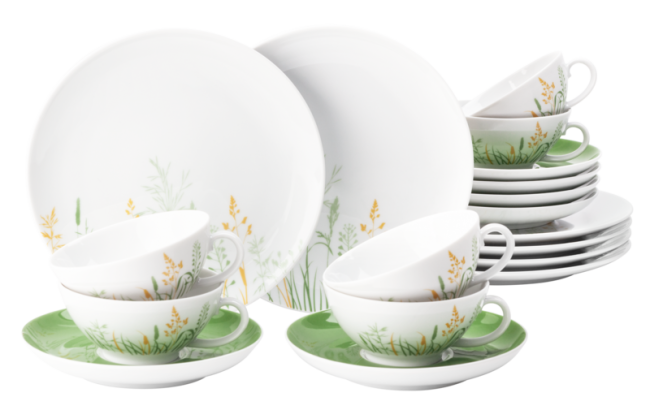 Seltmann Weiden Liberty Teeservice 18-teilig klein Meadow Grasses green