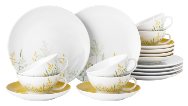 Seltmann Weiden Liberty Teeservice 18-teilig klein Meadow Grasses curry