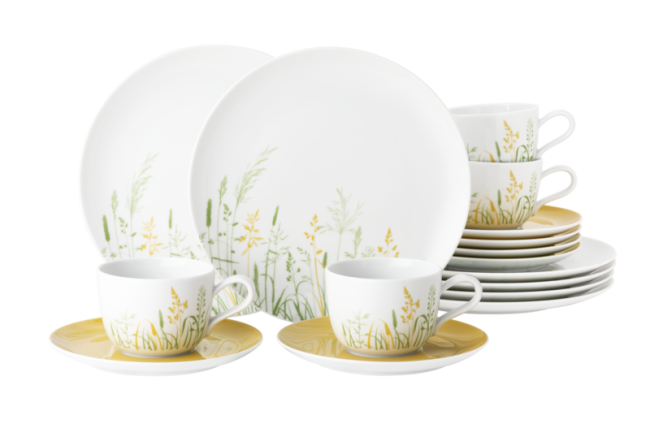 Seltmann Weiden Liberty Kaffeeservice 18-teilig Meadow Grasses curry