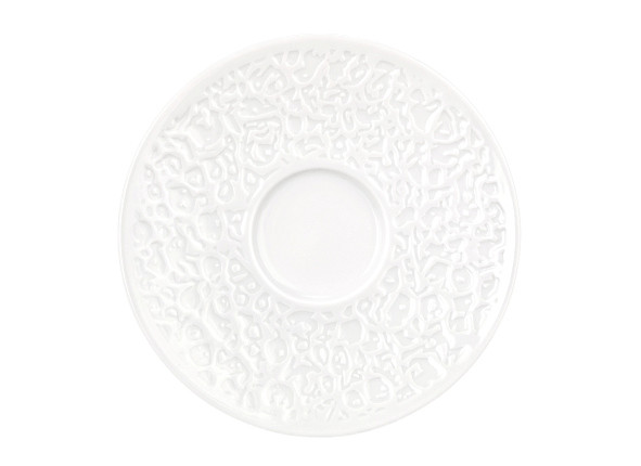 Seltmann Weiden Nori-Home Kombi-Untertasse klein 13,5 cm Relief breit weiß