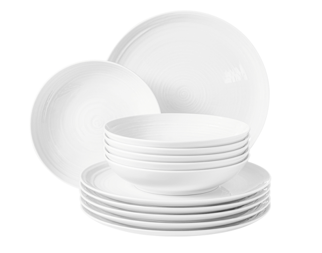 Seltmann Weiden Terra Tafelservice 12-teilig weiß uni