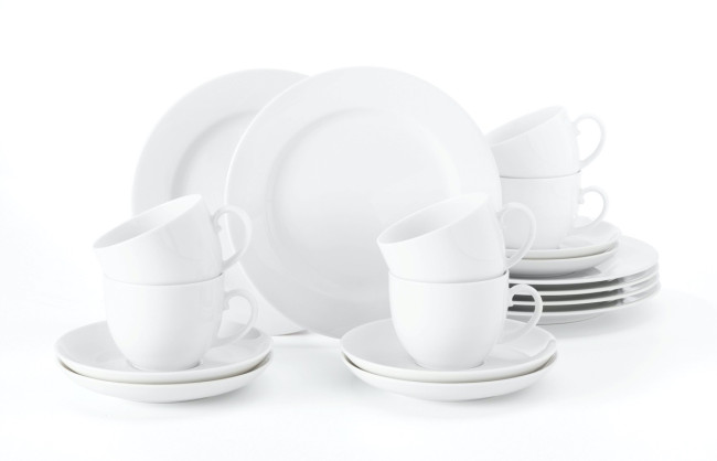 Seltmann Weiden Rondo/Liane Kaffeeservice 18-teilig weiss