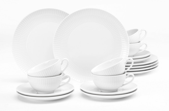 Seltmann Weiden Amina Teeservice 18-teilig groß weiß