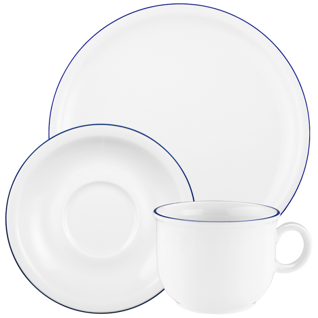 Seltmann Weiden Compact Kaffeeservice 18-teilig Blaurand