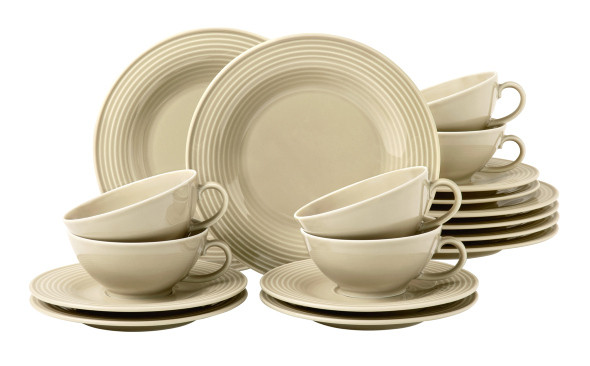 Seltmann Weiden Beat Teeservice 18-teilig klein color glaze Sandbeige