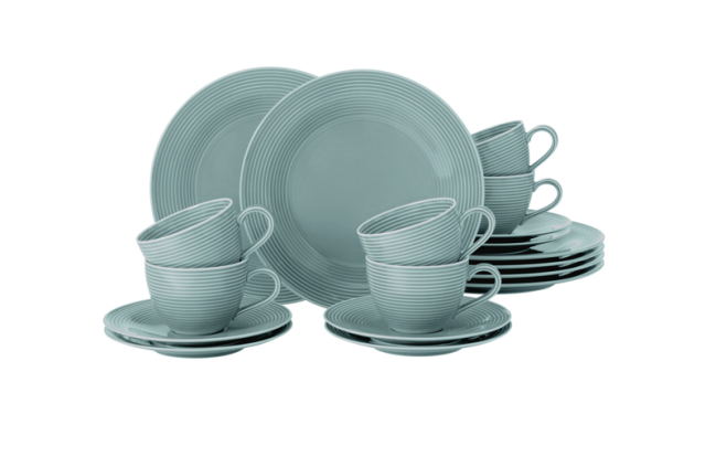 Seltmann Weiden Beat Kaffeeservice 18-teilig Color Glaze Arktisblau